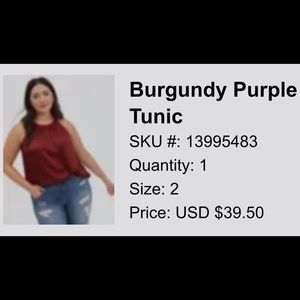 Torrid 2 Red/Burgundy Purple Sleeveless Shiny Gauze Goddess Tunic